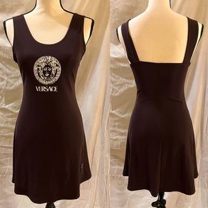 Vintage Versace chocolate 🍫 brown mini dress
